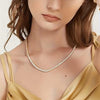 Diamond Tennis Necklace – White Crystal Infinity Chain
