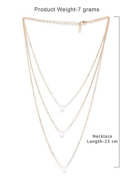 Gold Plated Pearl Layer Necklace for Women – Party Wear