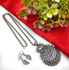 Traditional Peacock Pendant & Earrings Set for Festive Wear