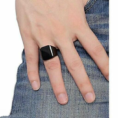 Men’s Stainless Steel Silver Plated Finger Ring