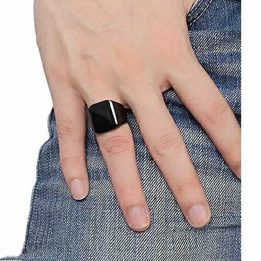 Men’s Stainless Steel Silver Plated Finger Ring