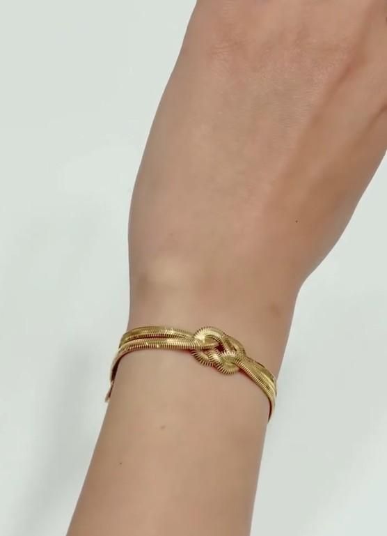 Golden Snake Chain Bracelet for Women – Gold Plated