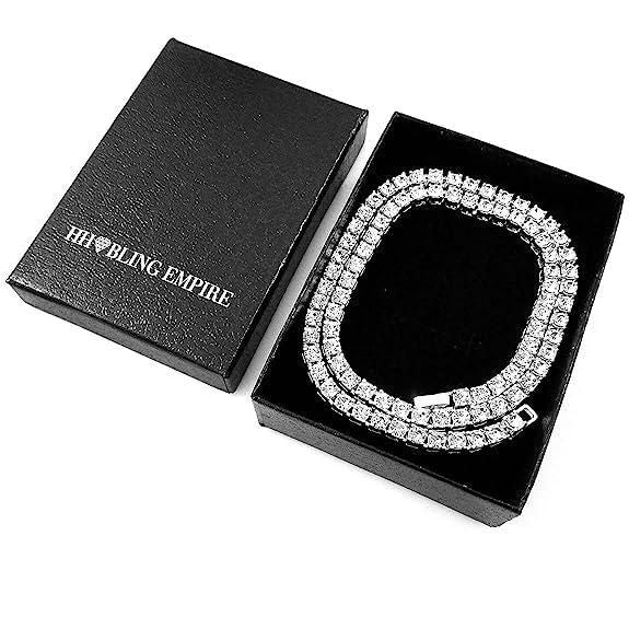 Diamond Tennis Necklace – White Crystal Infinity Chain